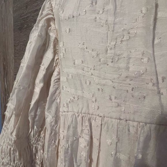 Moon River Long Dress Large Maxi Ivory bohemia long sleeve boho cottage core - Picture 9 of 11